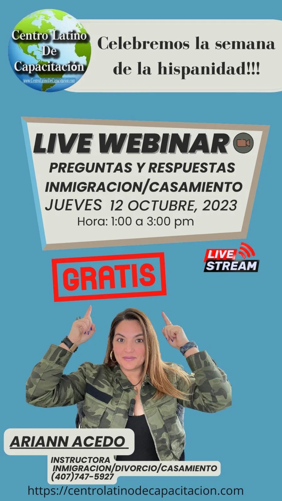 Live Webinar Gratis – Ariana Acedo
