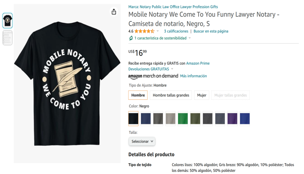 Camisa Mobile Notary