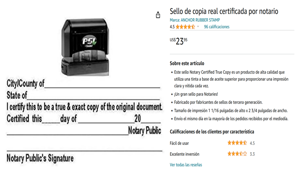 Sello Copia Certificada
