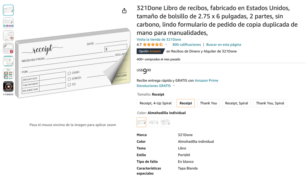 Recibos para Notarios