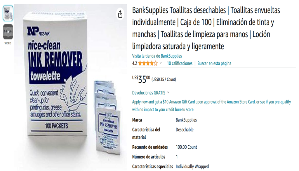 Limpiador de Tinta