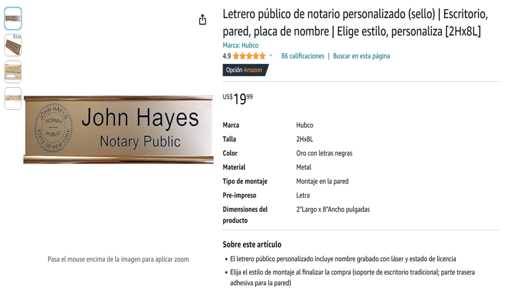 Placa de Escritorio