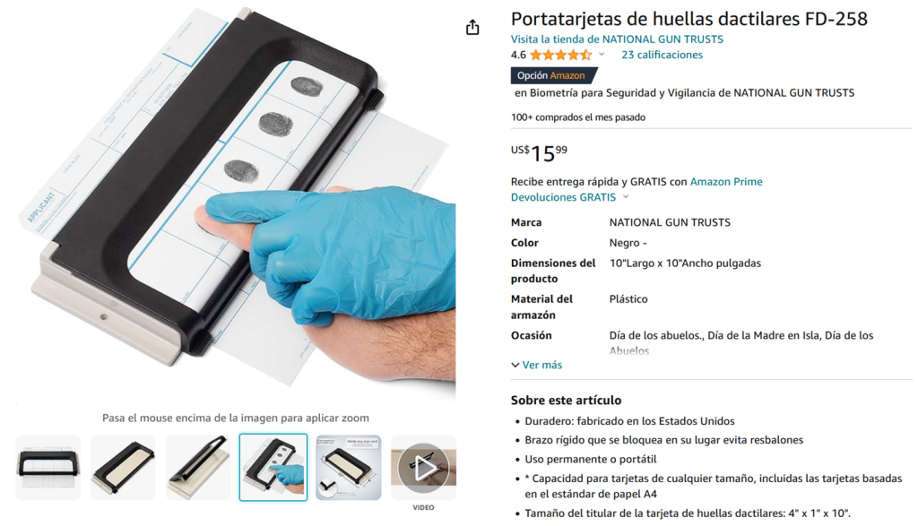 Portarjetas para Huellas