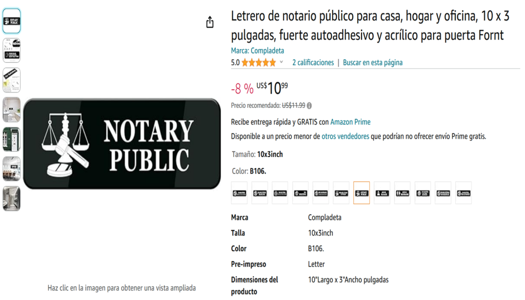 Letrero para Puerta