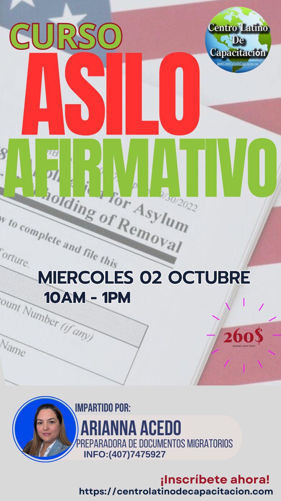 Curso Inmigracion – Curso Practico Asilo Afirmativo