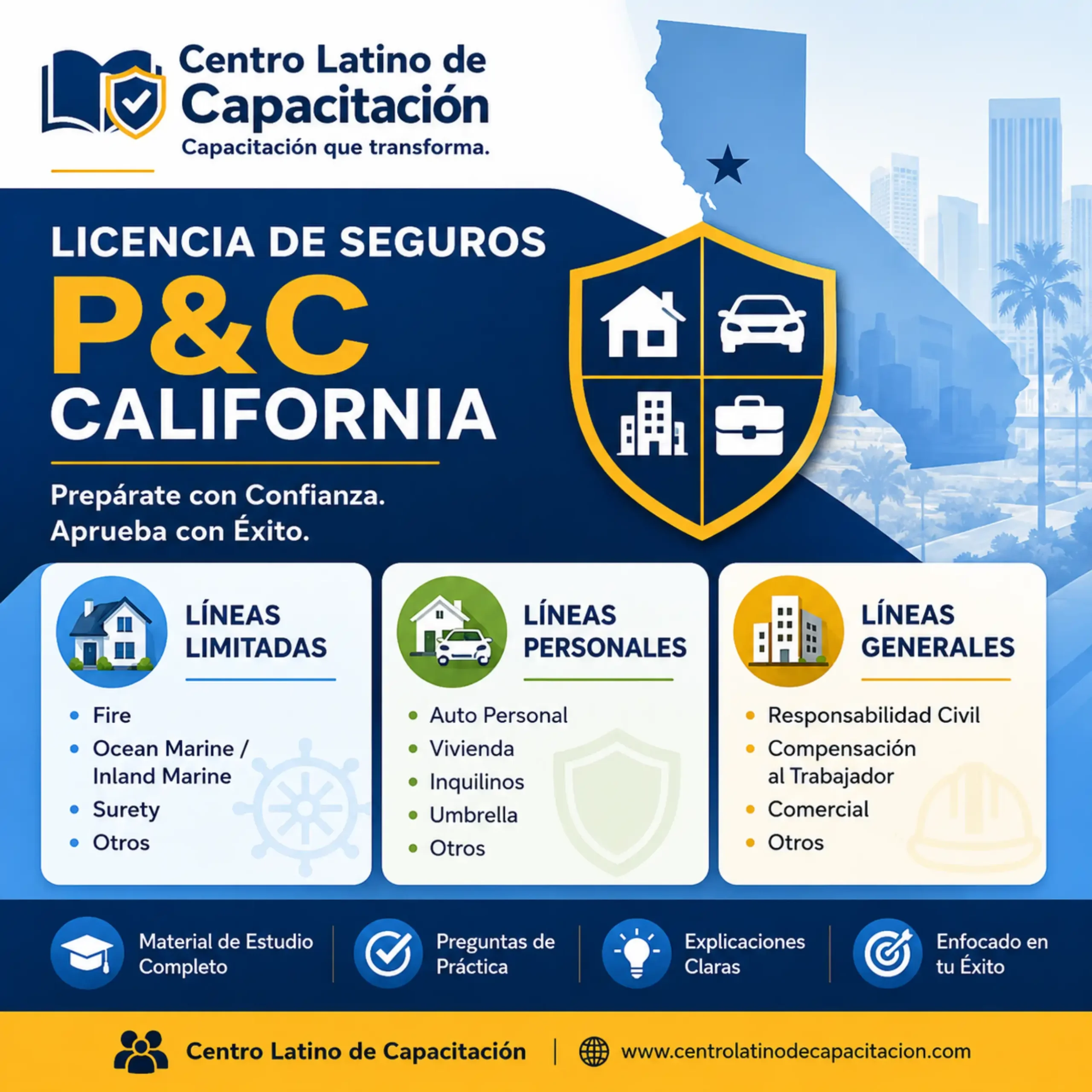 Preparación Examen de Seguros P&C California